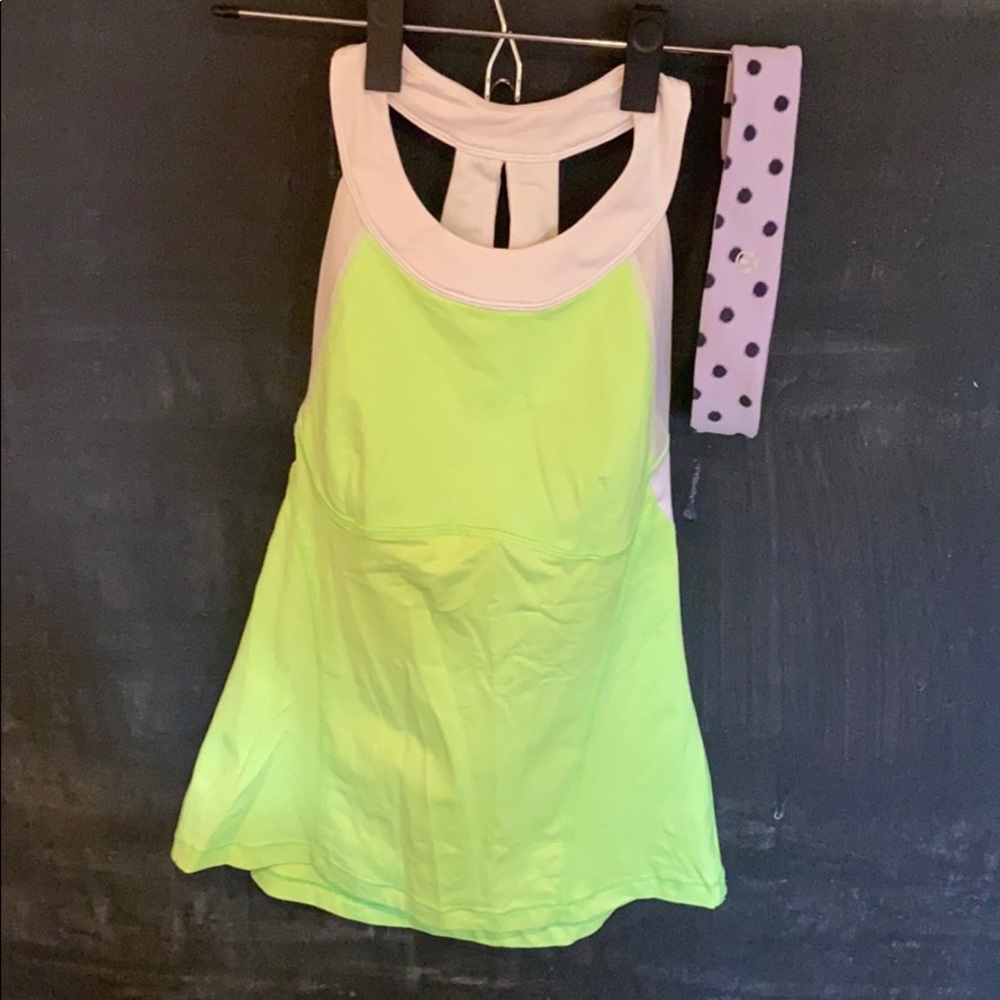 10/$15 Lululemon Tank top with built in bra size 4 with headband